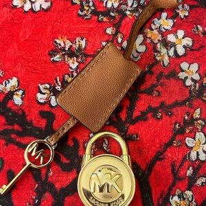 Michael Kors Gold Padlock and Key Charm